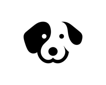 Modern dog icon in bold style