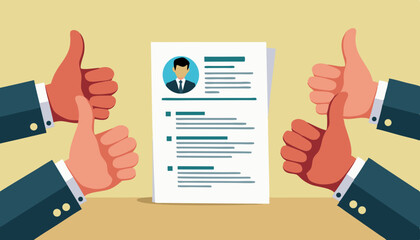 Job candidate resume approved