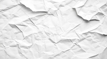 Obraz premium Close-up view of crumpled white paper texture.