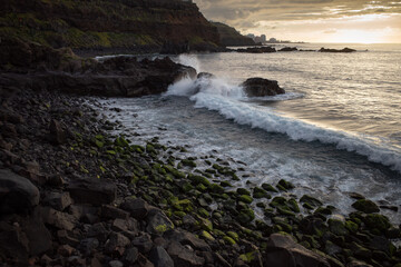 ocean beach at sunset