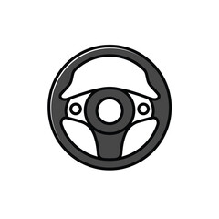 car steering icon vector illustration