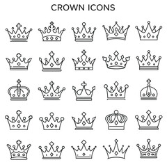 set of crowns vector