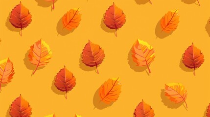 Autumn leaves pattern on a background