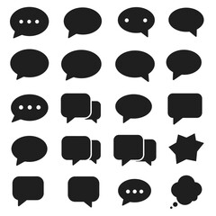 set of speech bubbles
