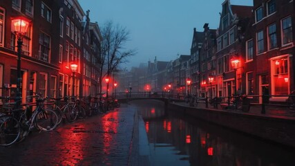 Red light district in Amsterdam.