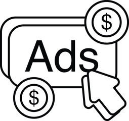 Vector Marketing and Advertising  Line Icons Pack and illustrations