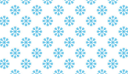 Seamless Snowflake Pattern Winter Vector Design Template