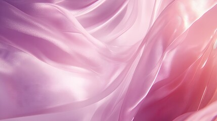 Delicate folds of soft, shimmering fabric.