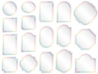 ラベル、丸線、20虹淡