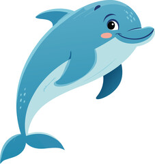 minimalist dolphin vector art illustration 