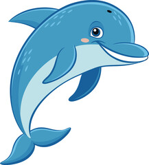 minimalist dolphin vector art illustration 