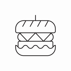 burger food fast food icon sign vector