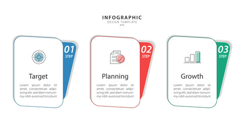 Timeline Creator infographic template. 3 Step timeline journey, calendar Flat simple infographics design template. presentation graph. Business concept with 3 options, vector illustration.