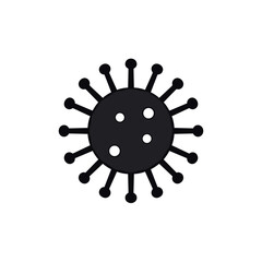 Obraz premium Black and White Coronavirus Icon Illustration Representing Virus and Disease Spread with Simple Design