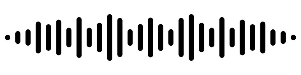 Waves of the equalizer isolated on white background