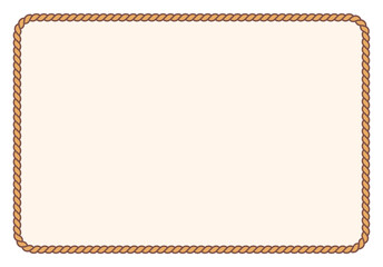 Rope frame isolated on white background