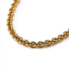 Obraz premium Exquisite Gold Chain Necklace: A Symbol of Timeless Elegance and Luxury , isolated on white background png