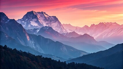 sunrise over the mountains