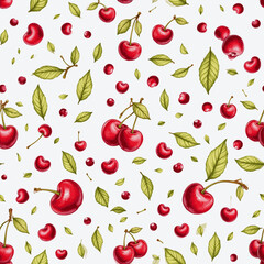 seamless pattern with cherry
