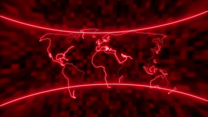 News breaking background. world map on digital background. 3D Rendering HUD head up display interface with graph bar statistic,cyber futuristic and technology concept, - Powered by Adobe
