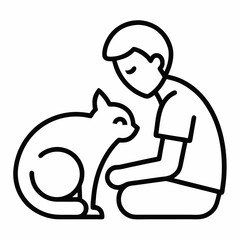 Cozy Work From Home Scene: Person Working with Sleeping Cat as a Relaxing Companion

