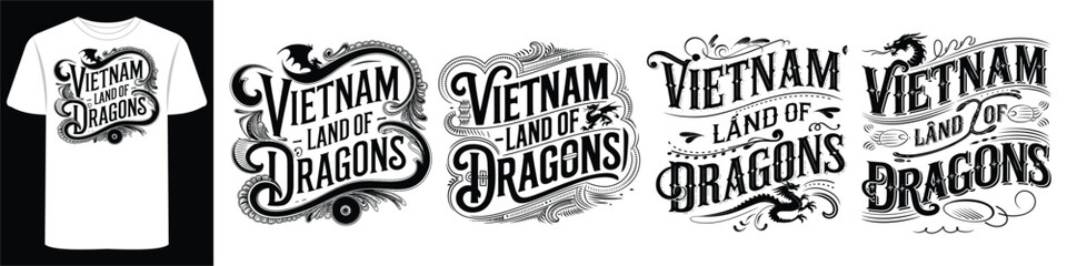 VIETNAM Global Travel Typography Shirt Design for Urban Adventurers