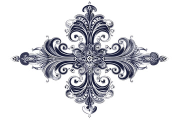 Oriental  pattern with damask, arabesque and floral elements. Abstract background.