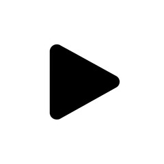 Play Button: A stark black play button against a crisp backdrop, signifying entertainment and action.
