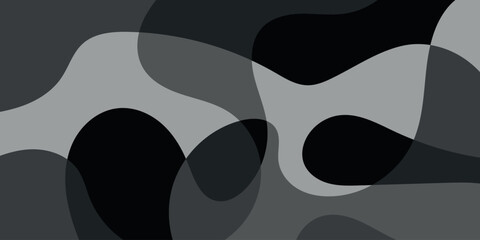 Fototapeta premium Flat abstract monochrome modern fluid background illustration vector design. Black color.