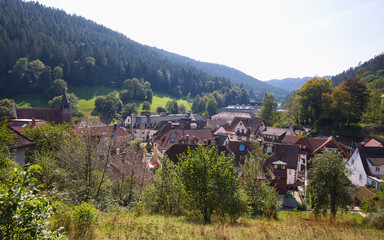 View on Bad Teinach in the Black Forest in Germany.