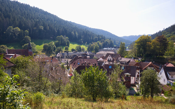 View on Bad Teinach in the Black Forest in Germany.