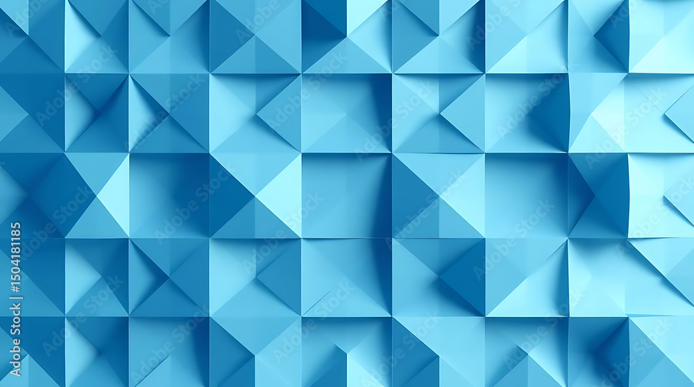 Poster abstract blue geometric pattern triangular shapes background texture