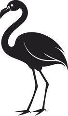 Obraz premium Vector Image Of Silhouette Flamingoes