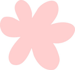 Playful Hand Drawn Five Petal Flower Shape