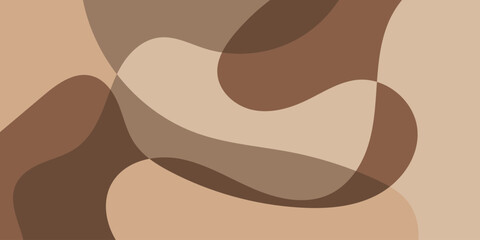 Flat abstract monochrome modern fluid background illustration vector design. Brown color.