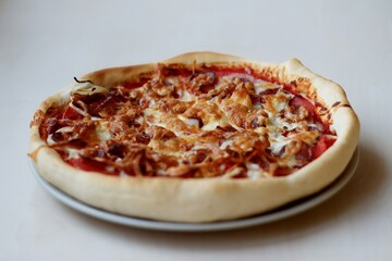 Hungarian Pizza with Sausage and Smoked Bacon 01