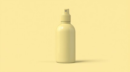 Foot Spray Bottle Displayed Against a Solid Pastel Butter Background