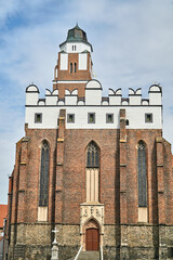 medieval defensive Roman Catholic church in the Gothic style in Paczków