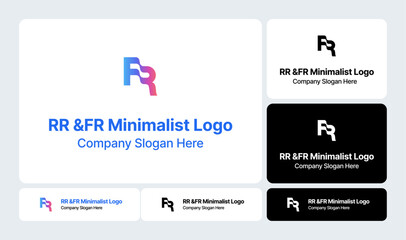 RR andFR Minimalist Logo  Clean Lettermark Monogram Design