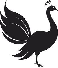 Obraz premium vector illustration of a peacock