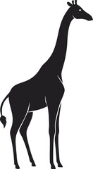 Giraffe Silhouette: Minimalist Wildlife Art, Monochrome Ink Design, Safari-Inspired Symbol, Nature Graphic, Elegant Artistic Concept for Prints, Decor & Tattoos