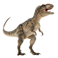 Fototapeta premium Ferocious Albertosaurus tyrannosaur dinosaur carnivorous predator isolated on a transparent background