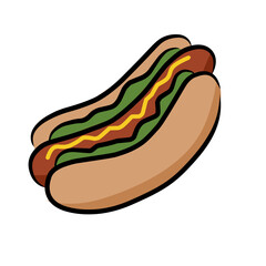 hot dog vector illustration
