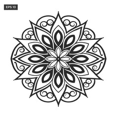 Tribal Compass Mandala Vector Illustration