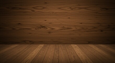 Wooden room background, great for product presentation or furniture demonstration