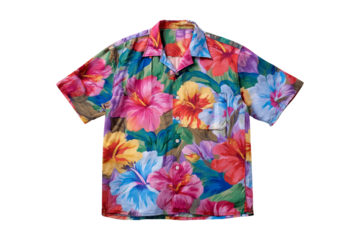 Studio display of vibrant floral apparel