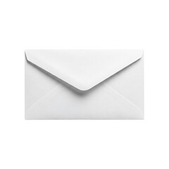 Blank white envelope isolated on transparent background