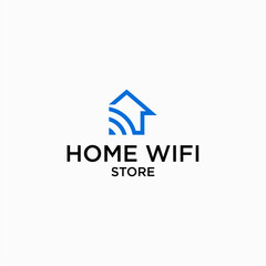 home and wifi logo design