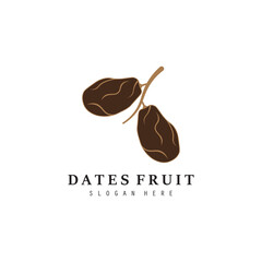 Dates logo design. palm logo design vec