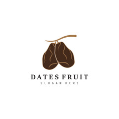 Dates logo design. palm logo design vec